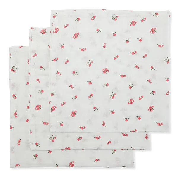 Muslinfiltar 3-pack, GOTS BONDEROSE BIG - Konges Sløjd