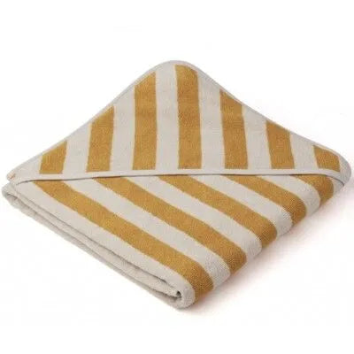Handduk med luva - Louie hooded towel , Yellow mellow/sandy - Liewood