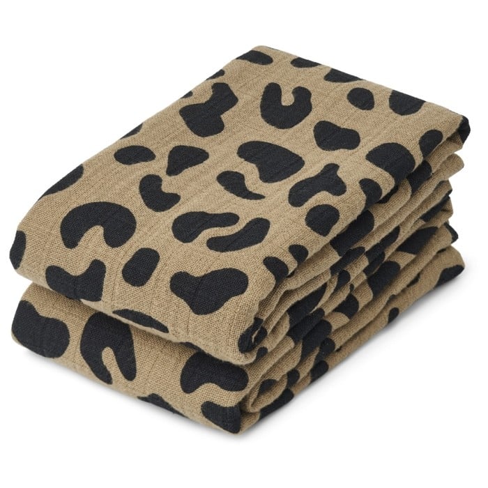 Muslinfilt, 2-pack, Mega Leo/Oat Mix, 65 x 65 cm - Liewood