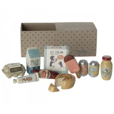 Matvaror i låda, miniatyr - Maileg