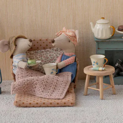 Miniatyr, Bäddsoffa med Prickar på, Mus - Maileg