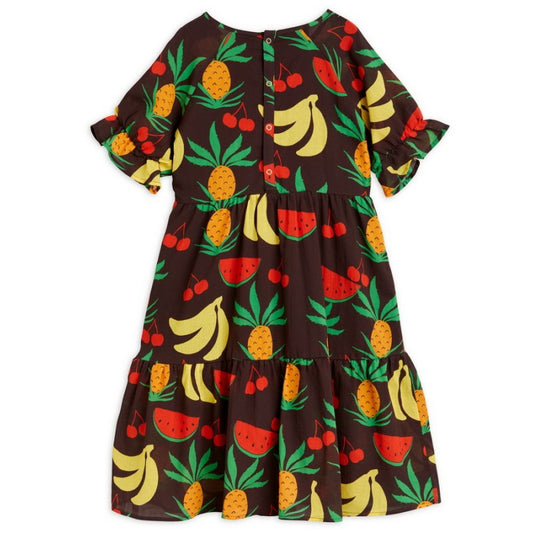 Klänning, Vävd/Frukter, Brun - Mini Rodini