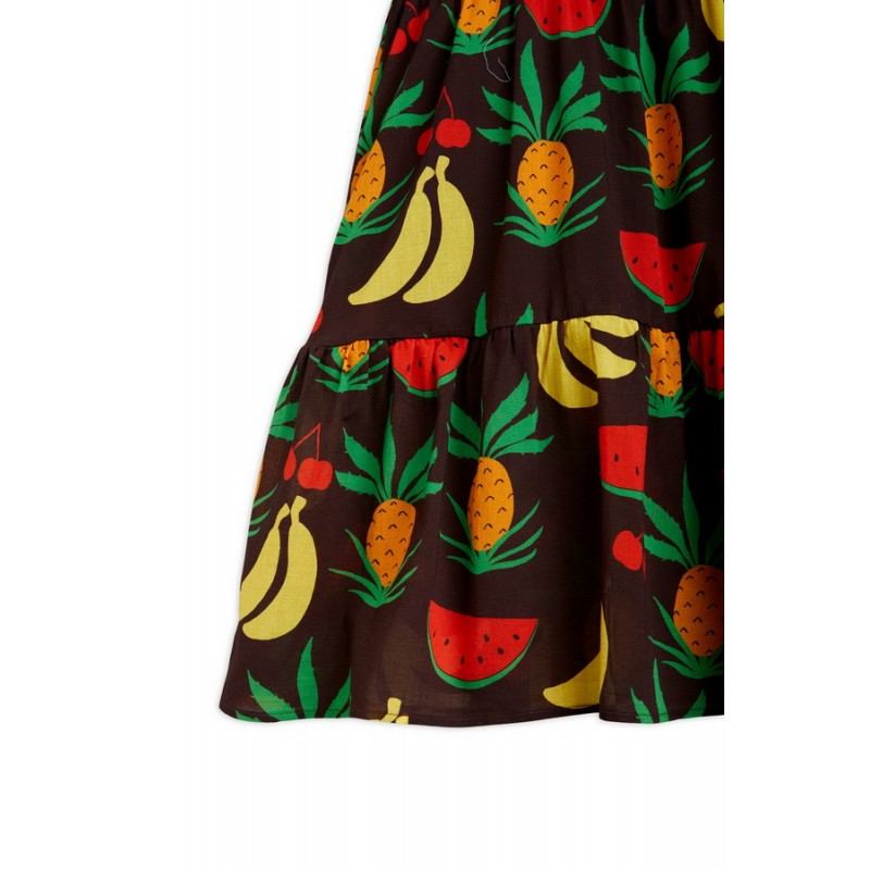 Klänning, Vävd/Frukter, Brun - Mini Rodini