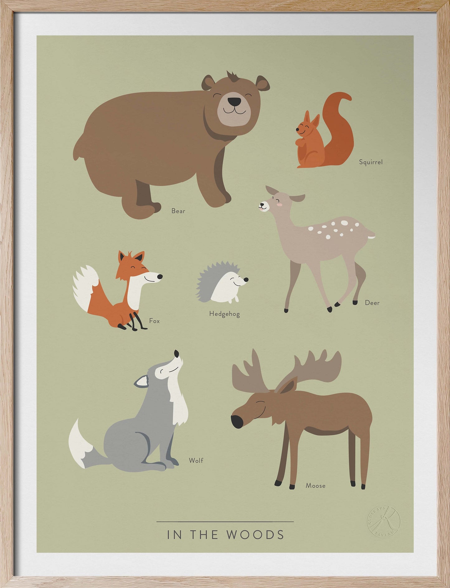 Poster Kunskapstavlan - I Skogen 30 x 40 cm