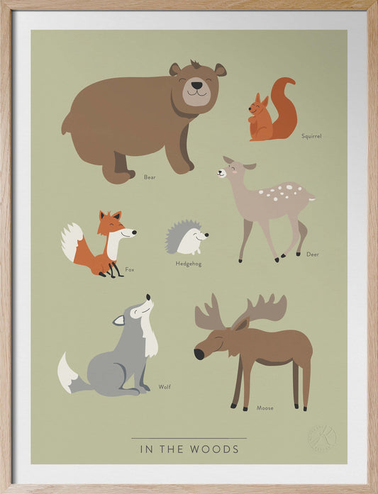 Poster Kunskapstavlan - I Skogen 30 x 40 cm