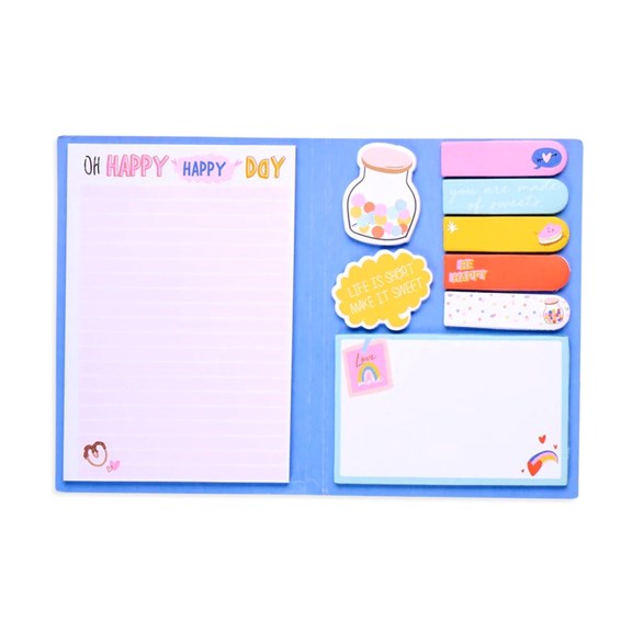 Postit-lappar, Sticky Note Set, Happy Day - Ooly