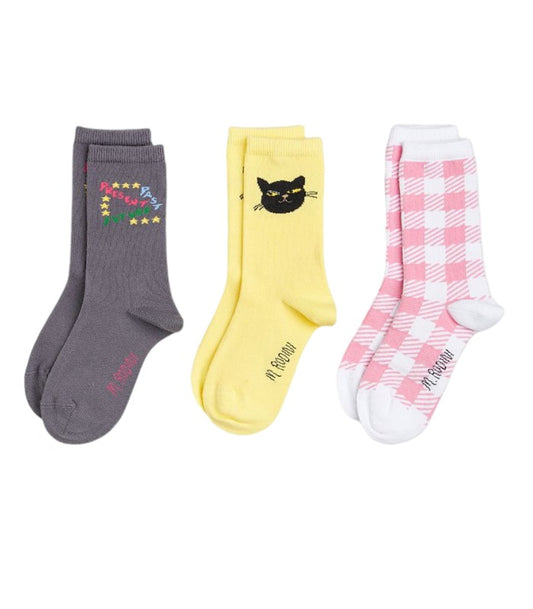 Past present future 3-pack socks Black